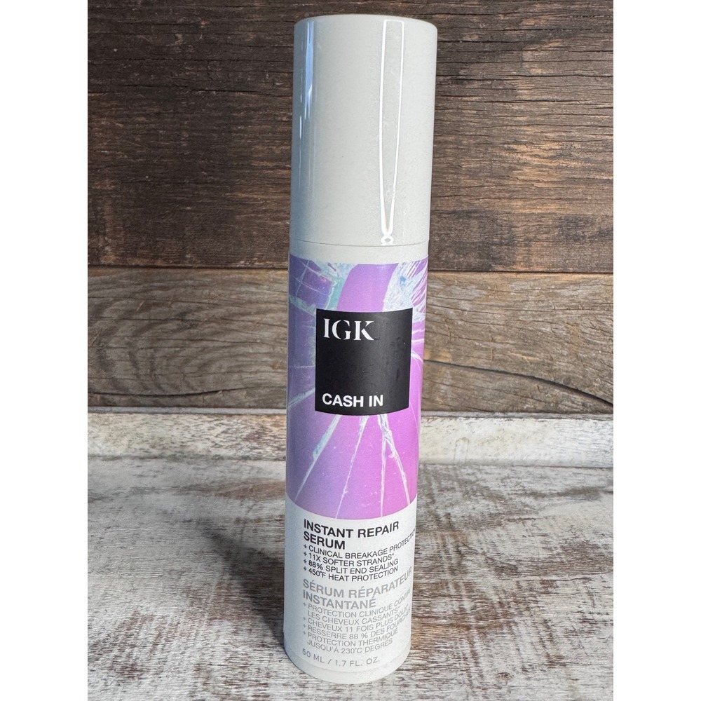 IGK Cash In Instant Repair Serum | 1.7 Fl Oz | Full Size NEW | MSRP $34
